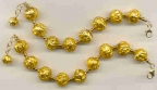 Gold "Paint Drip" 14mm Venetian Bead Bracelet